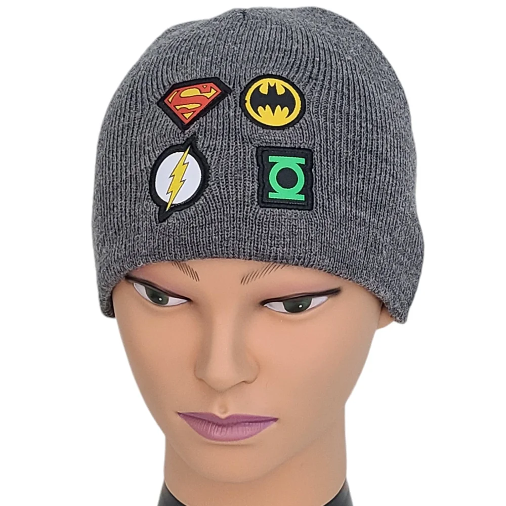 DC Comics Justice League Youth Beanie Batman Super Man Flash Green Lantern
